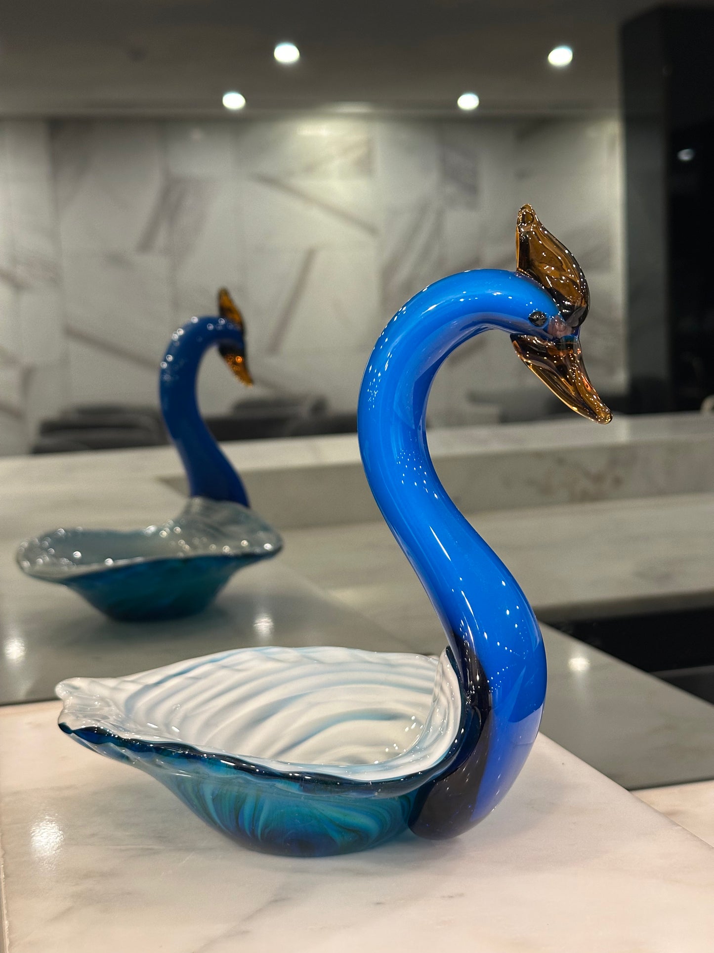Sapphire Peacock Bowl