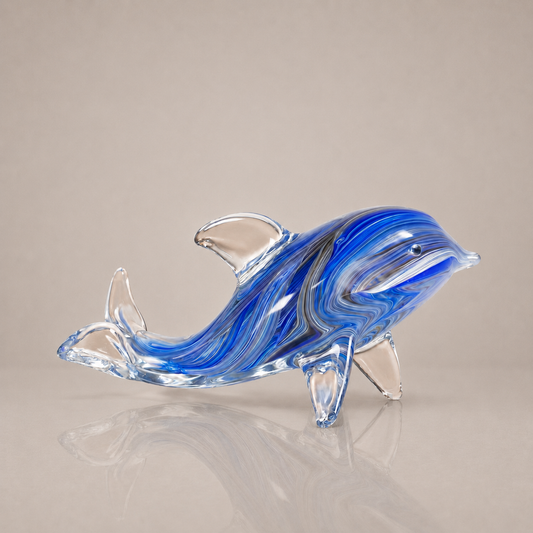 Azure Swirl Dolphin