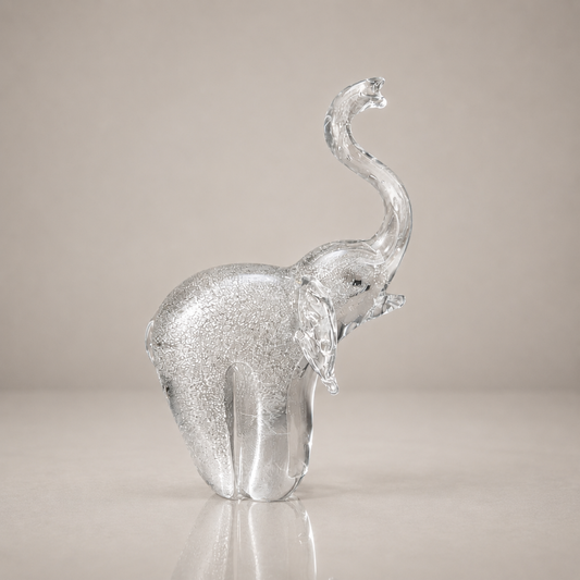 Frosted Silver Elephant
