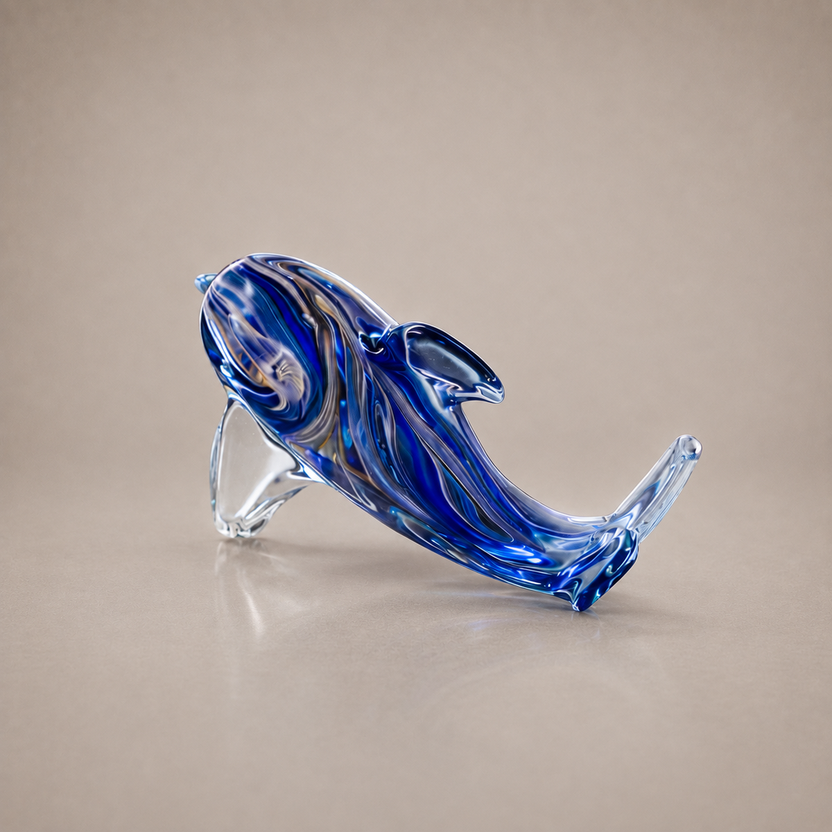 Azure Swirl Dolphin