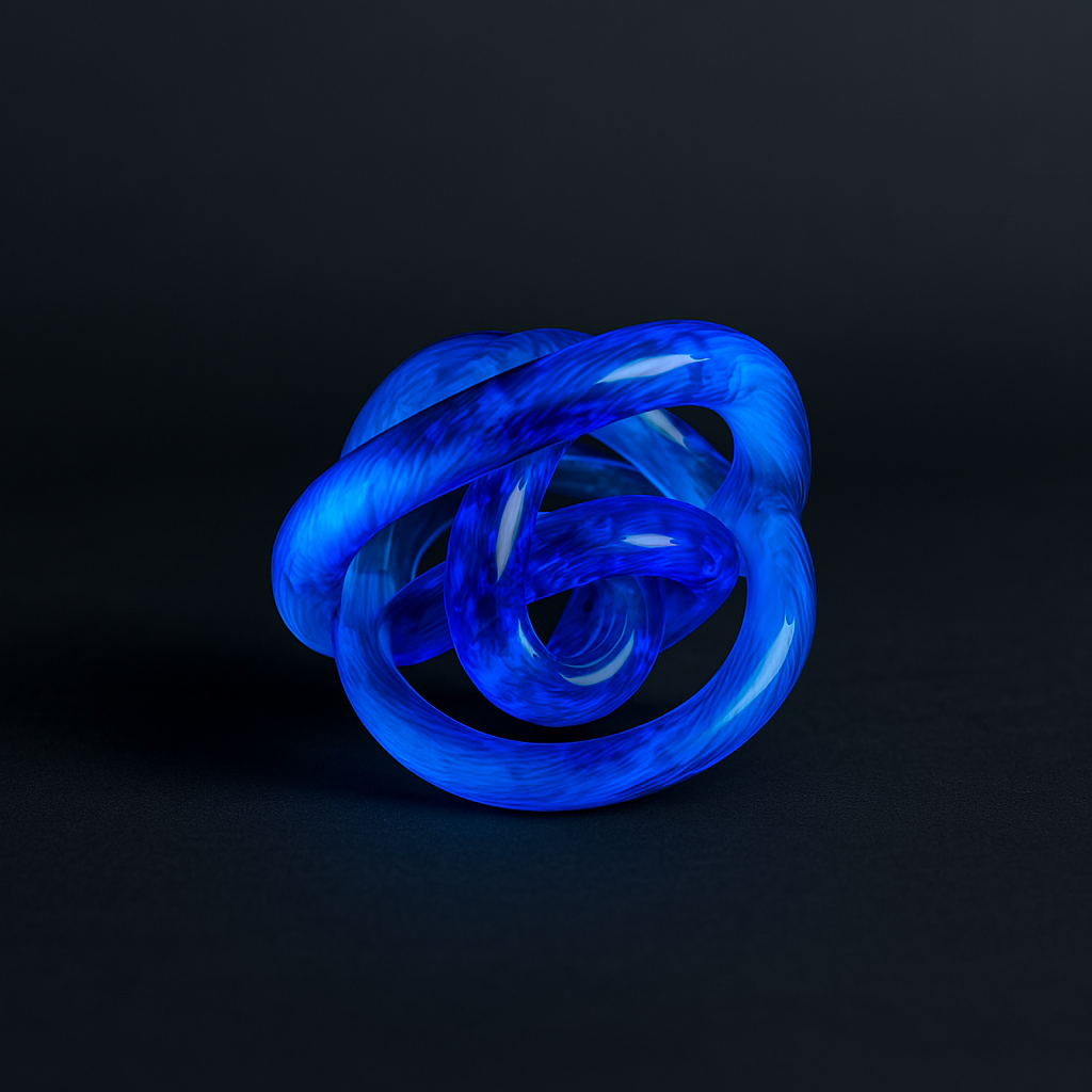 Blue Glass Knot