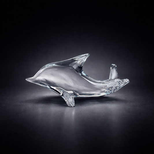Artisan Glass Dolphin Sculpture