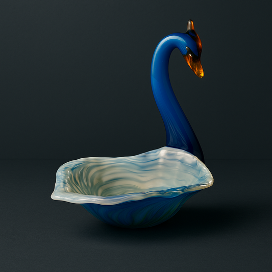 Sapphire Peacock Bowl