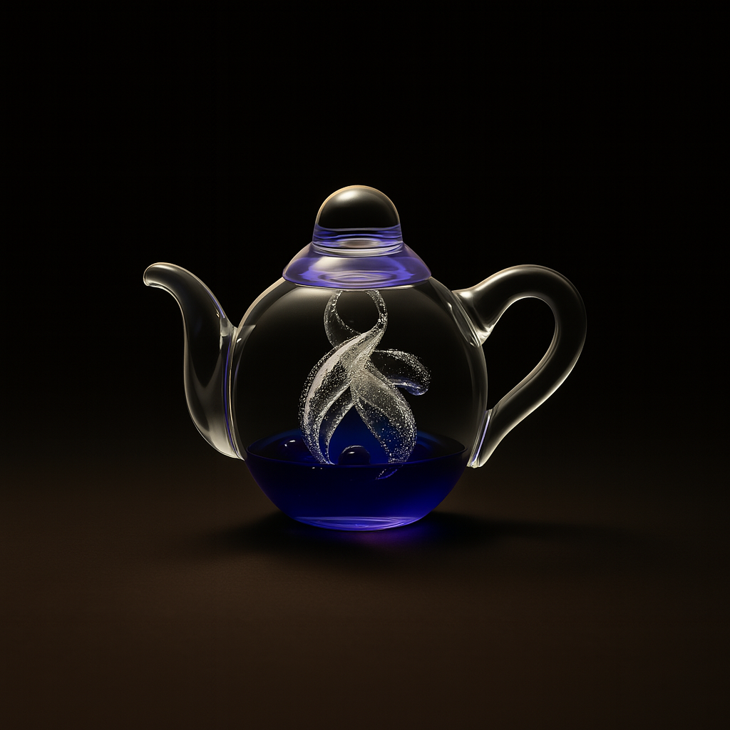 Whispers of Glass and Light Tea Pot