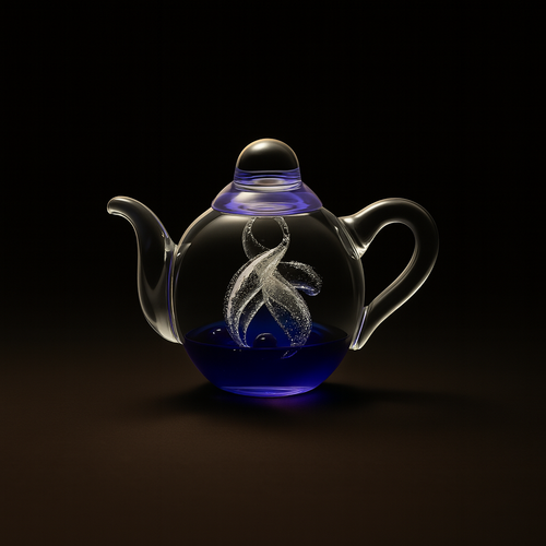 Whispers of Glass and Light Tea Pot