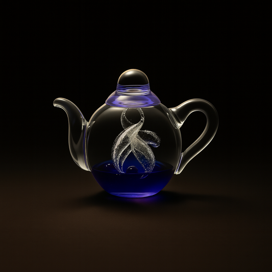 Whispers of Glass and Light Tea Pot