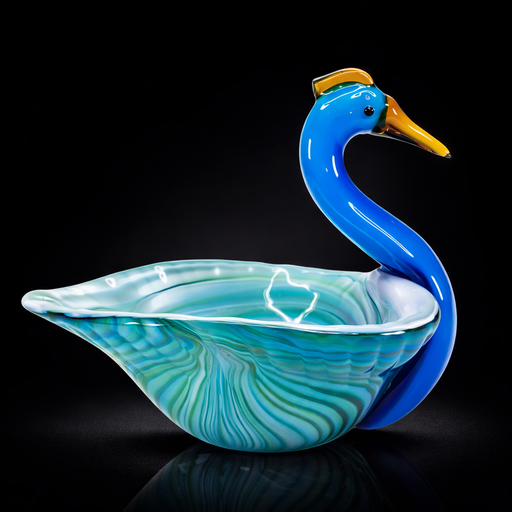 Sapphire Peacock Bowl
