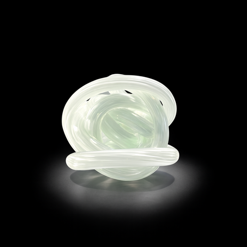 Celadon Glass Knot Sculpture