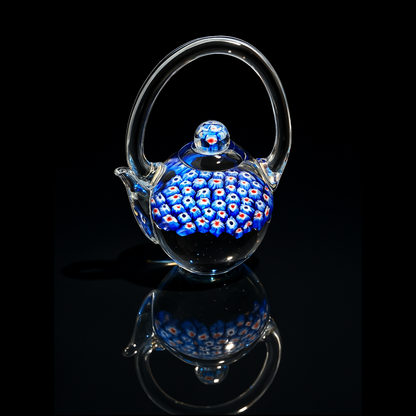 Radiant Millefiori Glass Teapot