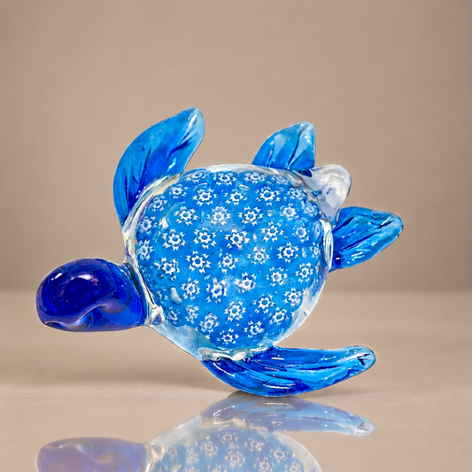 Blue Millefiori Turtle