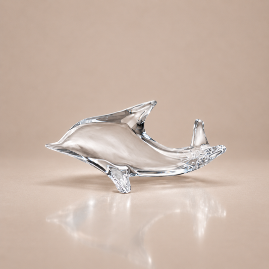 Artisan Glass Dolphin Sculpture