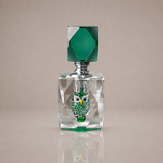 Emerald Owl Perfume Bottle