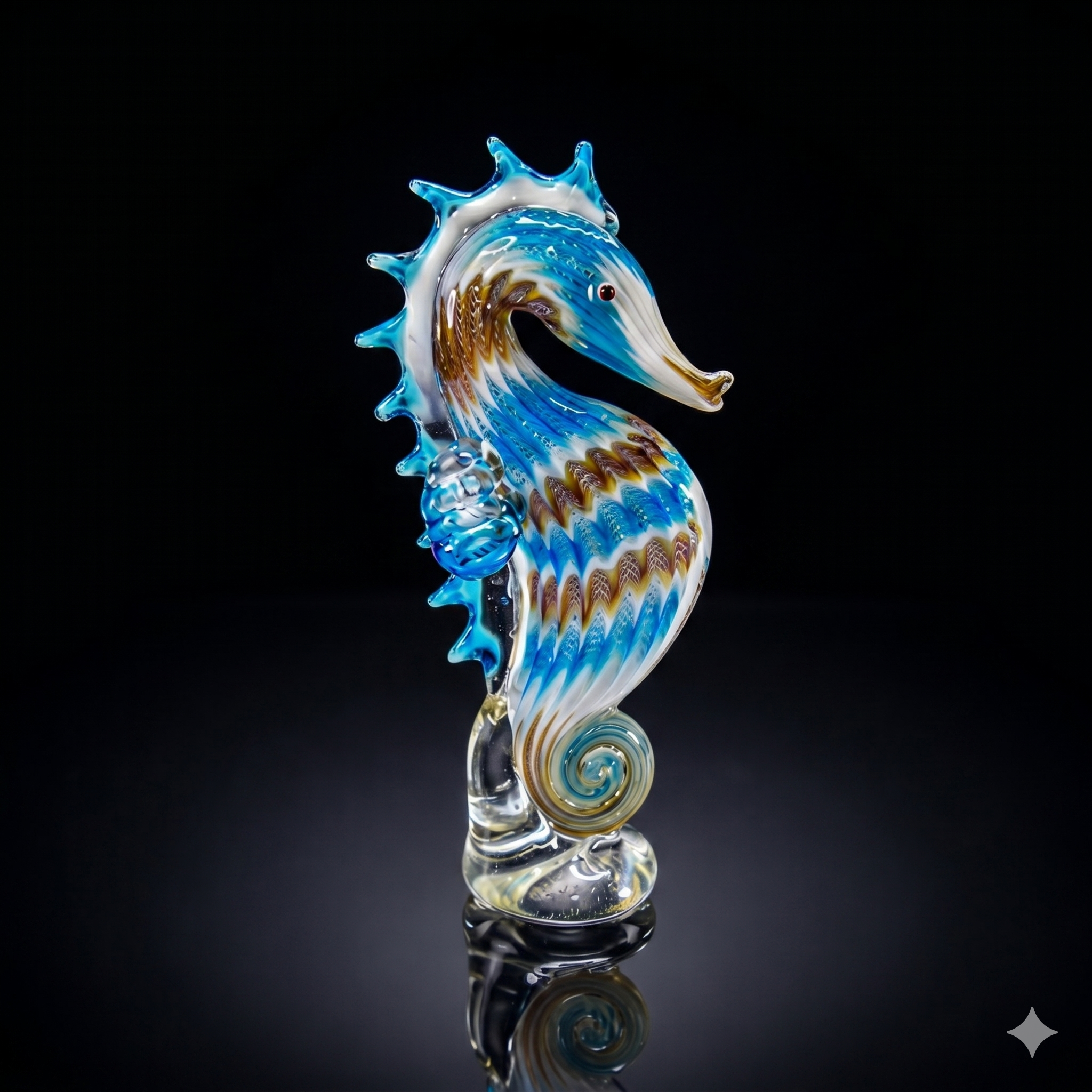 Amber Twirl Seahorse