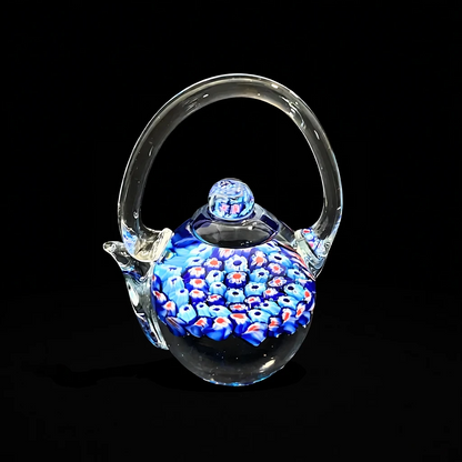 Radiant Millefiori Glass Teapot