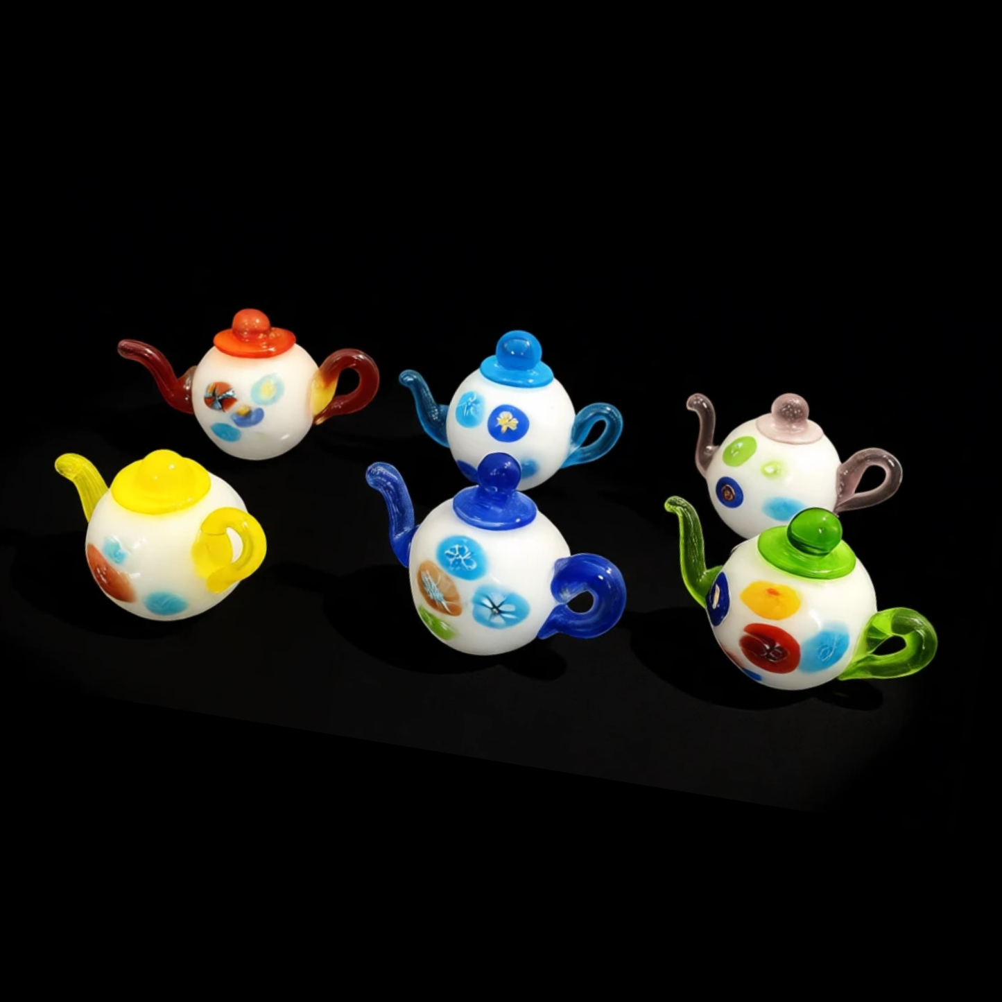 Vibrant Miniature Teapot Collection