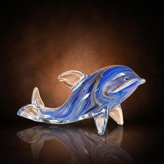 Azure Swirl Dolphin