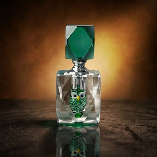 Emerald Owl Perfume Bottle
